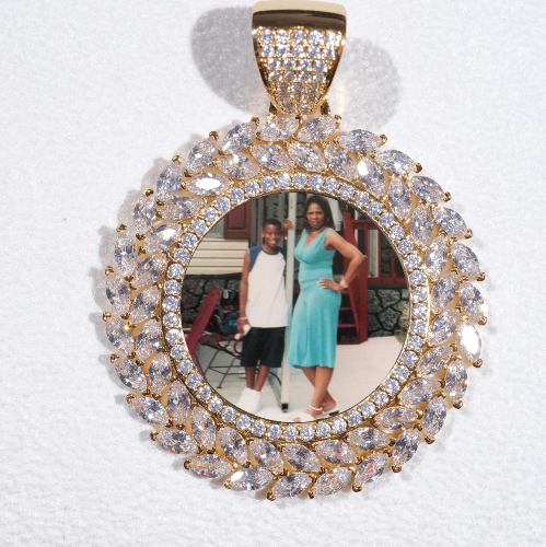 Large 3D Wheat Ear Custom Picture Pendant