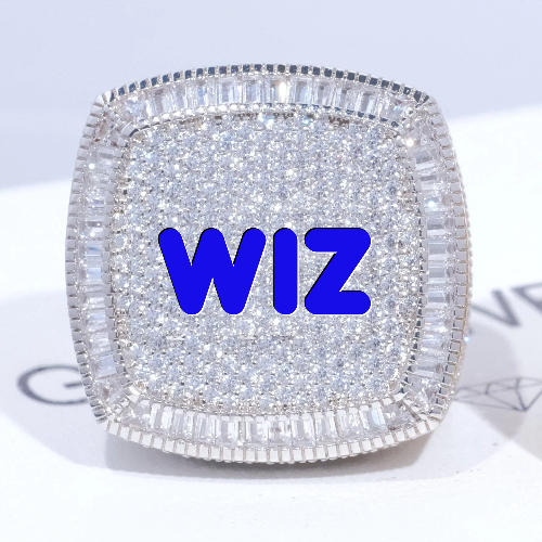CUSTOM LETTER 3D ICED RING