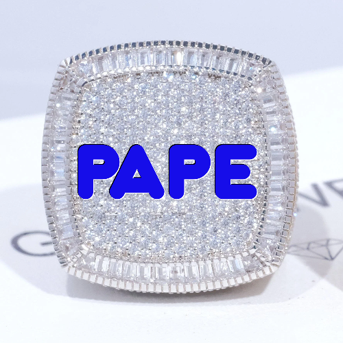 CUSTOM LETTER 3D ICED RING