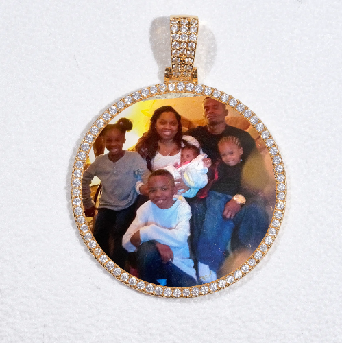MEDIUM 3D CIRCLE CUSTOM PICTURE PENDANT