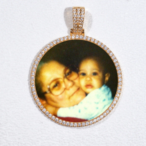 MEDIUM 3D CIRCLE CUSTOM PICTURE PENDANT
