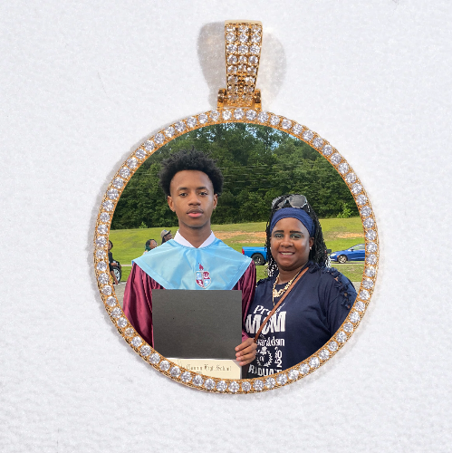 MEDIUM 3D CIRCLE CUSTOM PICTURE PENDANT