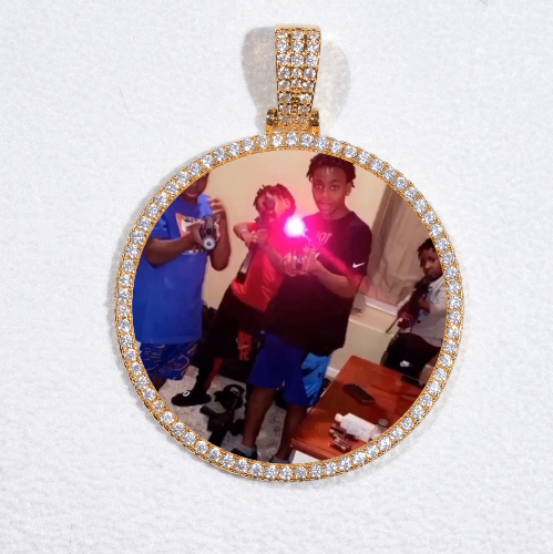 MEDIUM 3D CIRCLE CUSTOM PICTURE PENDANT