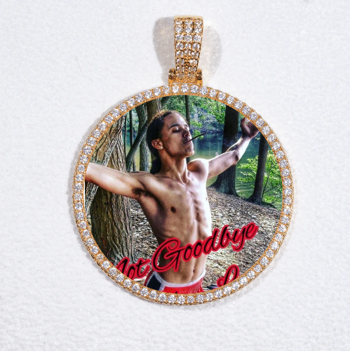 MEDIUM 3D CIRCLE CUSTOM PICTURE PENDANT