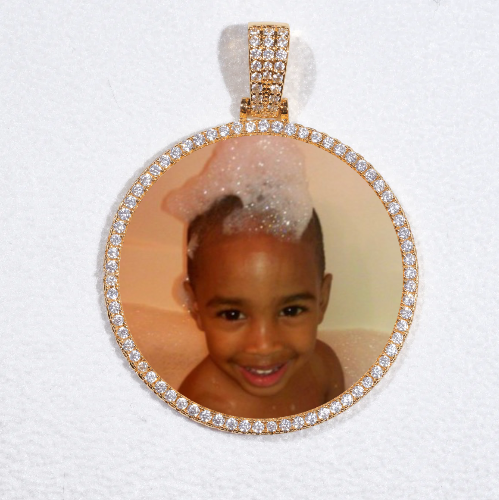 MEDIUM 3D CIRCLE CUSTOM PICTURE PENDANT