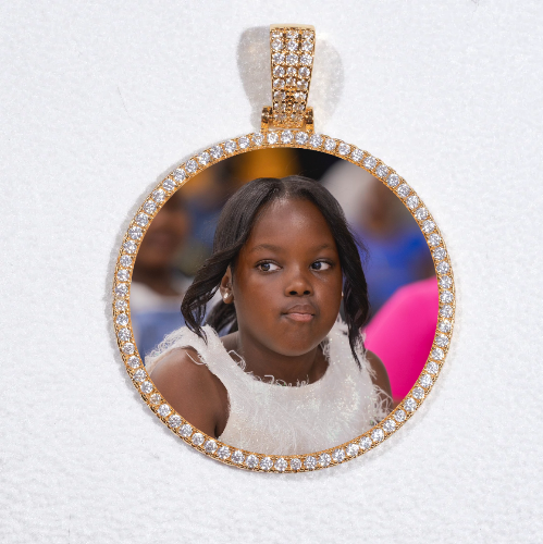 MEDIUM 3D CIRCLE CUSTOM PICTURE PENDANT