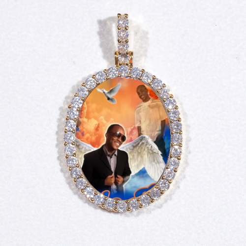3D Oval Custom Picture Pendant