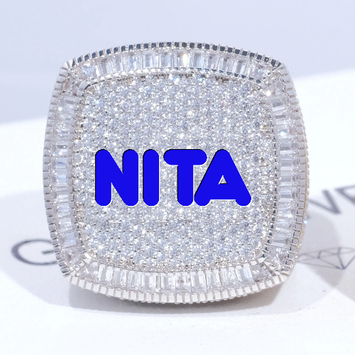 CUSTOM LETTER 3D ICED RING