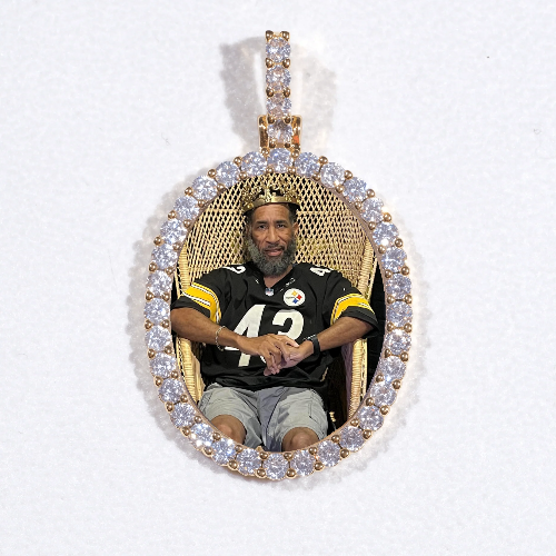 3D Oval Custom Picture Pendant