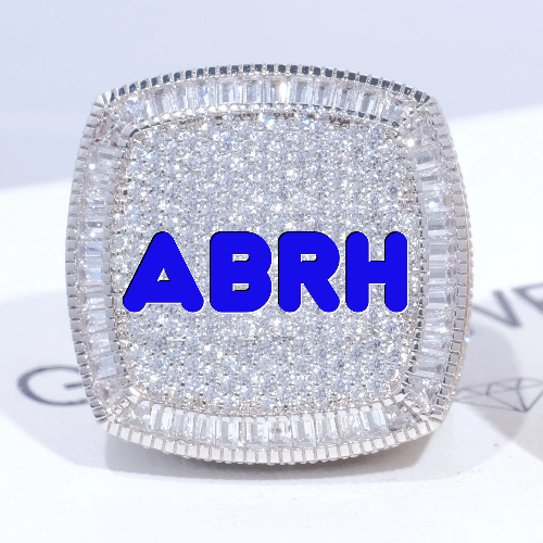 CUSTOM LETTER 3D ICED RING