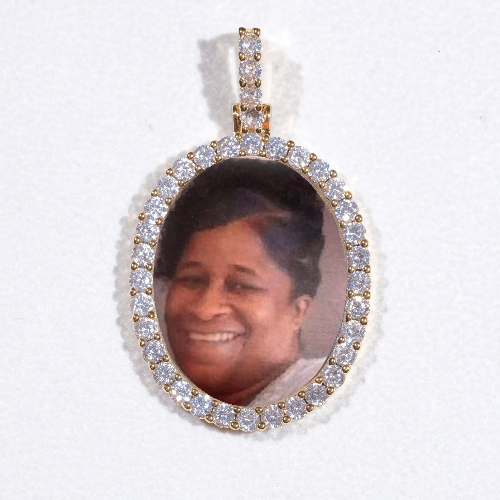 3D Oval Custom Picture Pendant