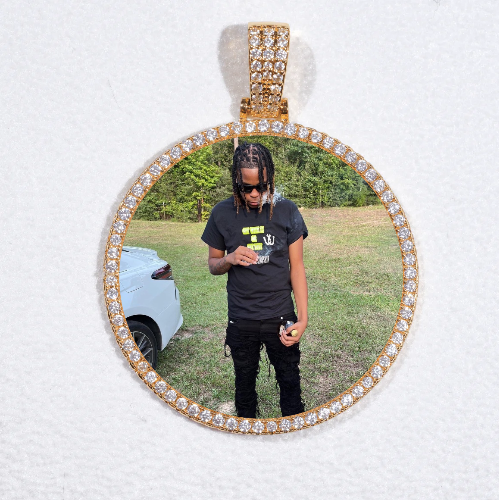 MEDIUM 3D CIRCLE CUSTOM PICTURE PENDANT