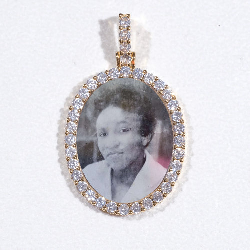 3D Oval Custom Picture Pendant