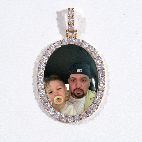 3D Oval Custom Picture Pendant