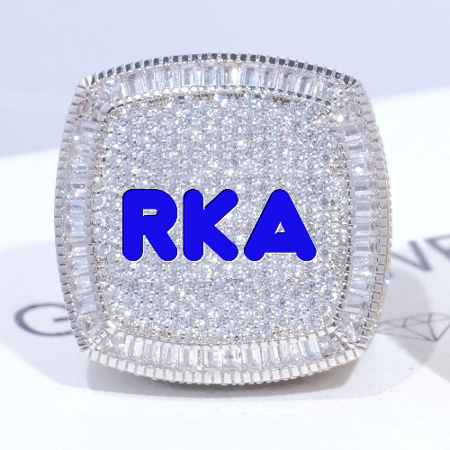 CUSTOM LETTER 3D ICED RING