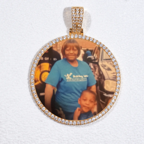 MEDIUM 3D CIRCLE CUSTOM PICTURE PENDANT
