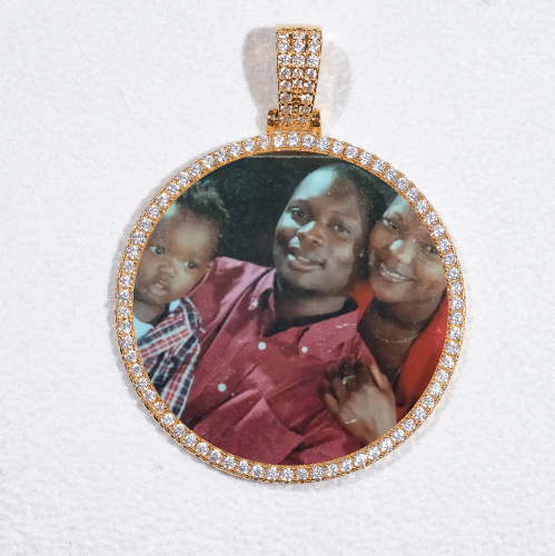 MEDIUM 3D CIRCLE CUSTOM PICTURE PENDANT