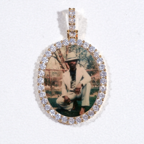 3D Oval Custom Picture Pendant