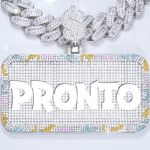 CUSTOM LETTER NECKLACE 3D COLORFUL SQUARE