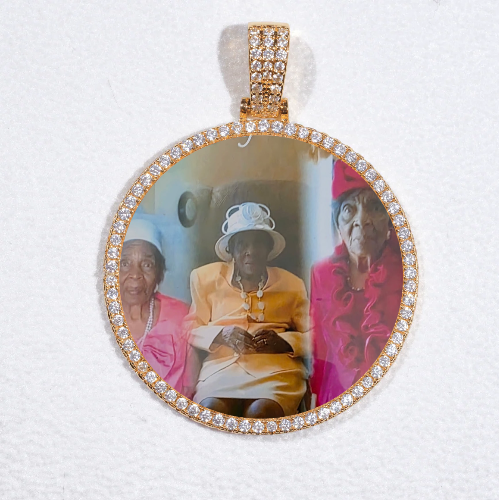 MEDIUM 3D CIRCLE CUSTOM PICTURE PENDANT