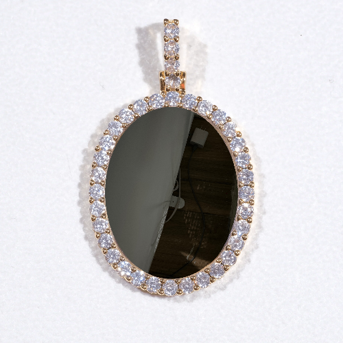 3D Oval Custom Picture Pendant