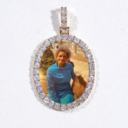 3D Oval Custom Picture Pendant