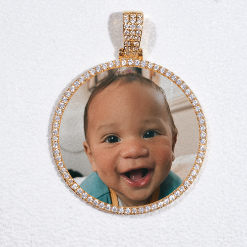 MEDIUM 3D CIRCLE CUSTOM PICTURE PENDANT