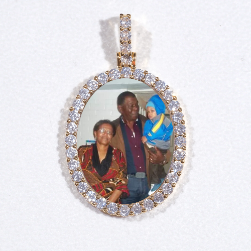 3D Oval Custom Picture Pendant