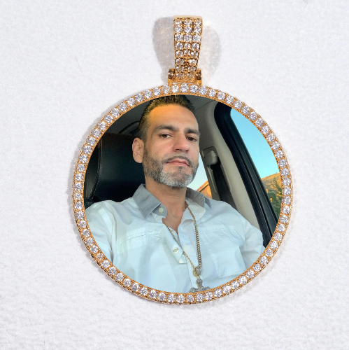 MEDIUM 3D CIRCLE CUSTOM PICTURE PENDANT