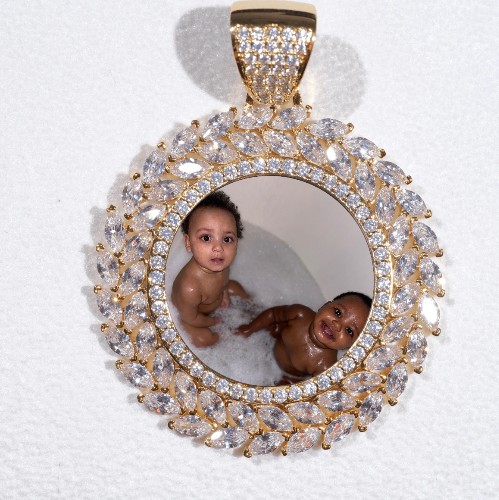 Large 3D Wheat Ear Custom Picture Pendant