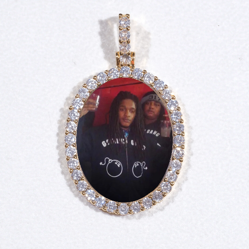 3D Oval Custom Picture Pendant