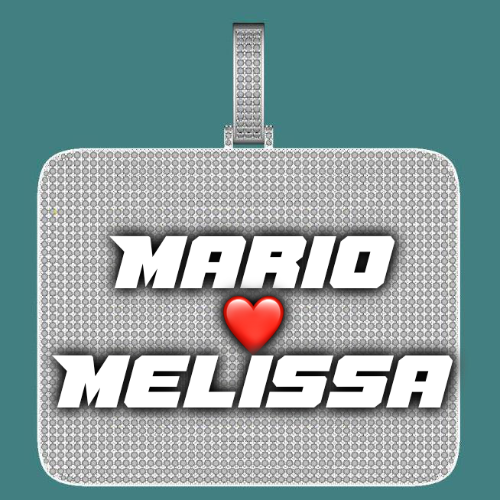 CUSTOM LETTER NECKLACE 3D BIG SQUARE