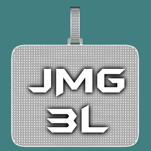 CUSTOM LETTER NECKLACE 3D BIG SQUARE