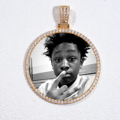 MEDIUM 3D CIRCLE CUSTOM PICTURE PENDANT