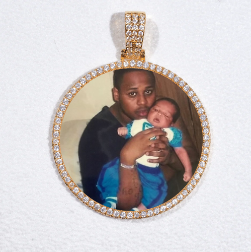 MEDIUM 3D CIRCLE CUSTOM PICTURE PENDANT