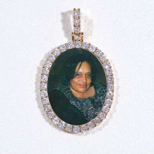 3D Oval Custom Picture Pendant