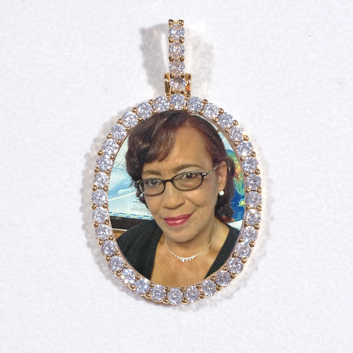 3D Oval Custom Picture Pendant