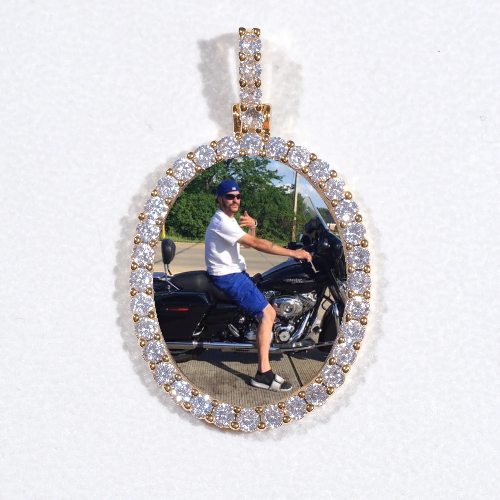 3D Oval Custom Picture Pendant