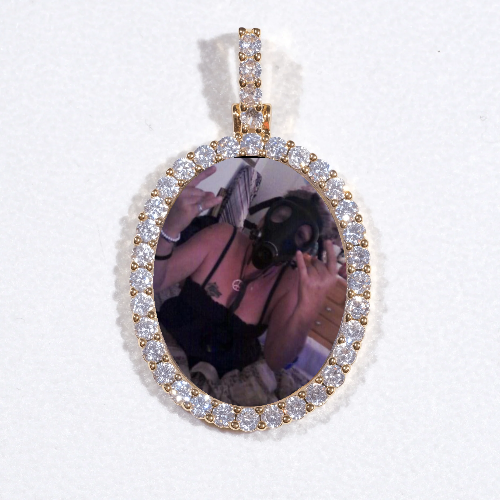 3D Oval Custom Picture Pendant