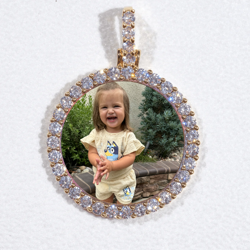 3D CIRCLE CUSTOM PICTURE PENDANT SMALL SIZE