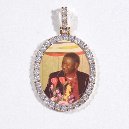 3D Oval Custom Picture Pendant