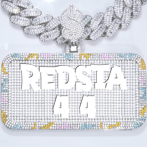 CUSTOM LETTER NECKLACE 3D COLORFUL SQUARE