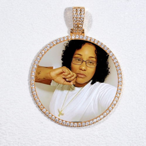 MEDIUM 3D CIRCLE CUSTOM PICTURE PENDANT