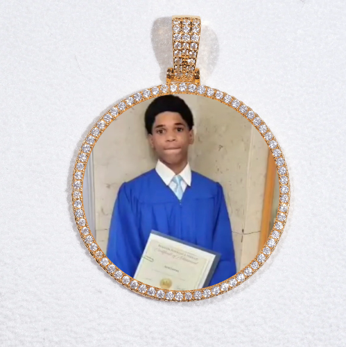 MEDIUM 3D CIRCLE CUSTOM PICTURE PENDANT
