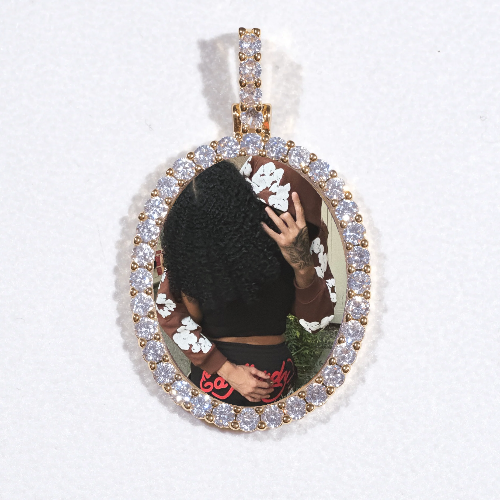 3D Oval Custom Picture Pendant