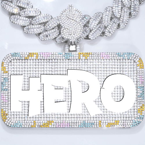 CUSTOM LETTER NECKLACE 3D COLORFUL SQUARE
