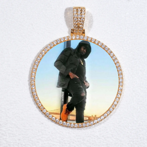 MEDIUM 3D CIRCLE CUSTOM PICTURE PENDANT