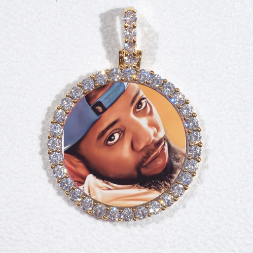 3D CIRCLE CUSTOM PICTURE PENDANT SMALL SIZE