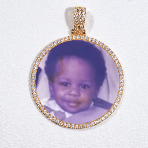 MEDIUM 3D CIRCLE CUSTOM PICTURE PENDANT
