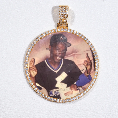 MEDIUM 3D CIRCLE CUSTOM PICTURE PENDANT